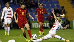 Luc&iacute;a Garc&iacute;a y Corredera, ante EE UU, en la mejor asistencia a un partido de la Selecci&oacute;n.