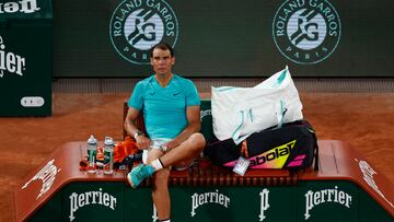 Rafa Nadal, antes de dirigirse al p¨²blico.
