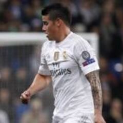 James celebra su regreso a Champions con goleada