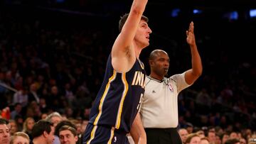 Damjan Rudez durante su etapa con los Indiana Pacers.