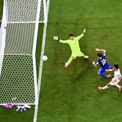 In soccer, how much of the ball has to go over the line for it to be a goal?