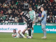 Álex Martín, en el momento de su lesión el domingo