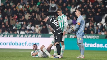 Álex Martín, en el momento de su lesión el domingo