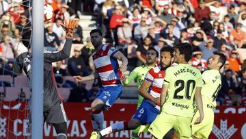 El Zaragoza encajó un gol de cabeza de Germán en un córner a los cuatro minutos en Granada.