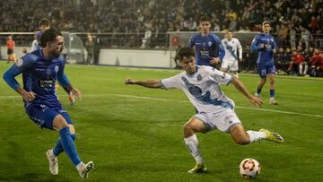 Partido de Copa del Rey entre el Ourense y el Deportivo de La Coruña.