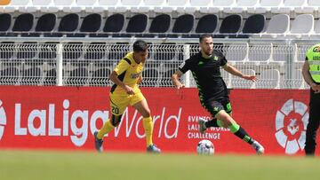 Pedraza, en su primer partido con el Betis.