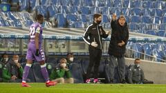 Pellegrini, durante el encuentro. 