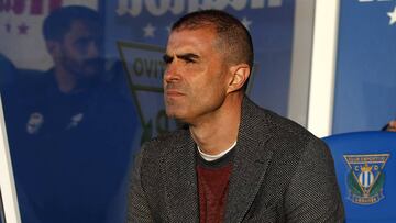 Gaizka Garitano durante el encuentro disputado ante el Leganés en Butarque.