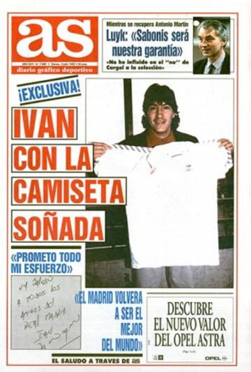 July 1992 and Chilean striker Iván Zamorano signs for Real Madrid.