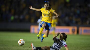 
 
 
 
 
 Los Tigres Femenil y las Rayadas empataron a dos en el Cl&aacute;sico Regio jugado en el Volc&aacute;n; Monterrey dio la voltereta, pero las felinas equilibraron el marcador con un penal.
 
 
 