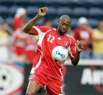 Paulo Wanchope jugando con el Chicago Fire.