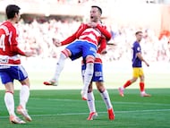 15/03/26 PARTIDO SEGUNDA DIVISION
GRANADA CF - FC ANDORRA
En la imagen Arnaiz (Granada CF) celebra el GOL 1-0
ALEGRIA