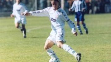 Guti, en un partido con el Real Madrid B.