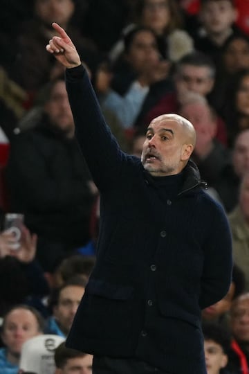 Pep Guardiola durante el encuentro.