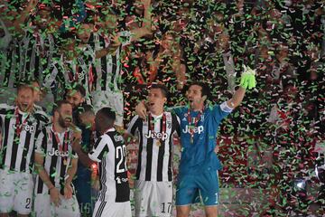 Celebraci車n de la Juventus por la consecuci車n de la Copa de Italia ante el Mil芍n.
