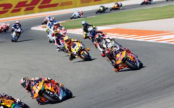 Agusto Fernández, durante la carrera de Moto2.