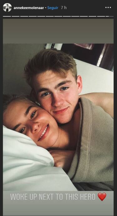 Novia de Ligt del Ajax, reaccionó por eliminación de la Juventus