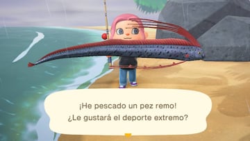 C車mo pescar al pez remo en Animal Crossing: New Horizons