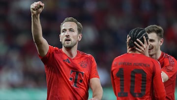 Harry Kane, celebrando un gol con el Bayern Múnich.