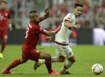 Arturo Vidal sumó su primer partido como titular en Bayern Munich. Jugó ante Milan en la Copa Audi.