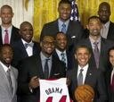 Obama recibe a los Heat de LeBron y Wade en la Casa Blanca