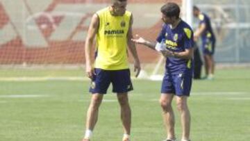 Gabriel y Marcelino durante un entrenamiento.