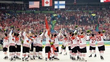 Canada, celebrando su oro en los Juegos de Vancouver 2010.