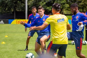 La Selección Colombia entrena en Bogotá pensando en el amistoso del domingo contra Perú.