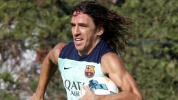 Puyol trabaja para volver ante Osasuna. 