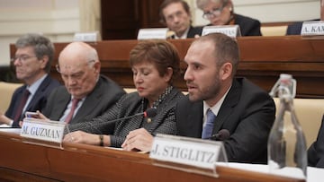 El ministro de Econom&iacute;a de Argentina, Mart&iacute;n Guzm&aacute;n, junto a la directora gerente del FMI, Kristalina Georgieva