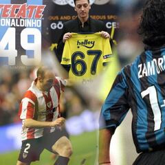 Los dorsales más peculiares con historia: del 69 o el 1+8 al doble motivo de Ronaldinho