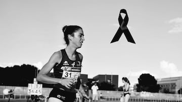 Cartel con el que el Club de Atletismo Celtíberas de Soria rindió homenaje a la atleta Alba Cebrián, fallecida a los 23 años.