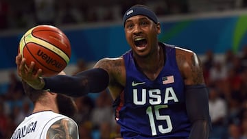 Carmelo Anthony, ante Serbia, en la final de los Juegos Ol&iacute;mpicos.