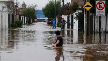 Talca, 22 de Agosto 2023.
Inundaciones en la Ciudad de talca tras en el frente de mal tiempo que afecta a la zona centro sur del país,
Jose Robles/Aton Chile