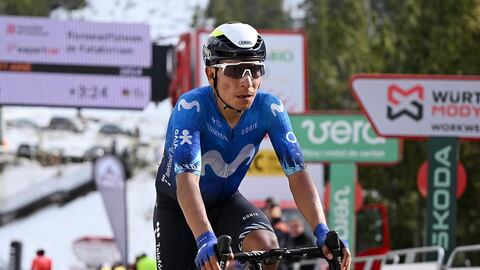 Nairo Quintana en competencia con Movistar Team.