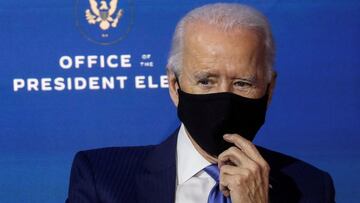 El presidente electo Joe Biden volvió a hablar sobre la importancia del uso de mascarillas en Estados Unidos para evitar el contagio del coronavirus.