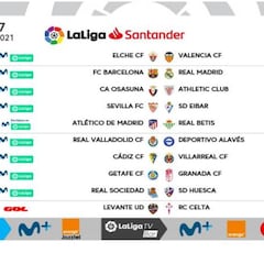 LaLiga cambia dos horarios para ajustarse a la resolución del CSD, pero mantiene el lunes y viernes