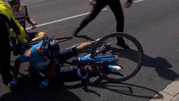 Landa, tras su caída: "Gracias al equipo salvé la situación"