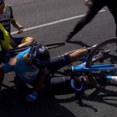 Landa, tras su caída: "Gracias al equipo salvé la situación"