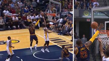 Y LeBron repitió el gorrazo de las finales: ¡pero qué animalada!