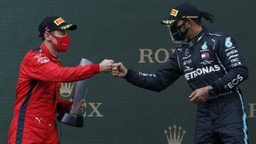 Sebastian Vettel y Lewis Hamilton. Estambul, Turquía. F1 2020.