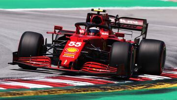 Carlos Sainz (Ferrari SF21). Barcelona, España. F1 2021.