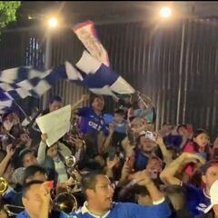 Cruz Azul fans serenade their team prior to the Clásico Joven