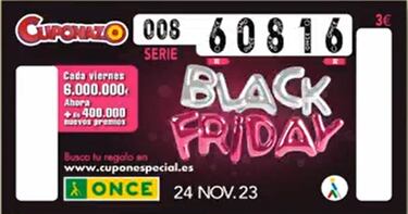 Cuponazo Black Friday de la ONCE 2023: comprobar resultados del sorteo de hoy, viernes 24 de noviembre