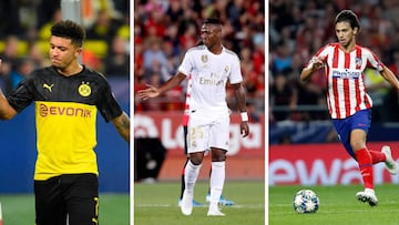 Jadon Sancho, Vinicius Jr y Joao Felix.