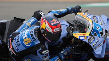 Álex Márquez, del equipo Gresini, durante la práctica del Mundial de MotoGP en el circuito de Jerez.