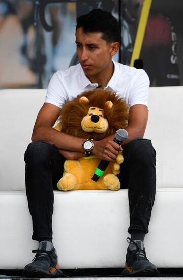 Zipaquirá recibe al campeón del Tour de Francia, Egan Bernal. Estas son algunas de las imágenes que se lleva a cabo en la Plaza de Los Comuneros.