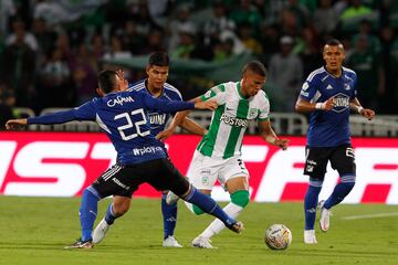 Partido entre Atlético Nacional y Millonarios en el estadio Atanasio Girardot, por la jornada 8 de la Liga BetPlay I-2023.