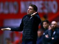 Soccer Football - Liga MX - Quarter Final - Second Leg - Toluca v Juarez - Estadio Nemsio Diez, Toluca, Mexico - November 29, 2025 Juarez coach Martin Varini REUTERS/Eloisa Sanchez