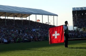 Tradicional Festival de lucha que se celebra en la ciudad de Estavayer-le-Lac, Suiza.